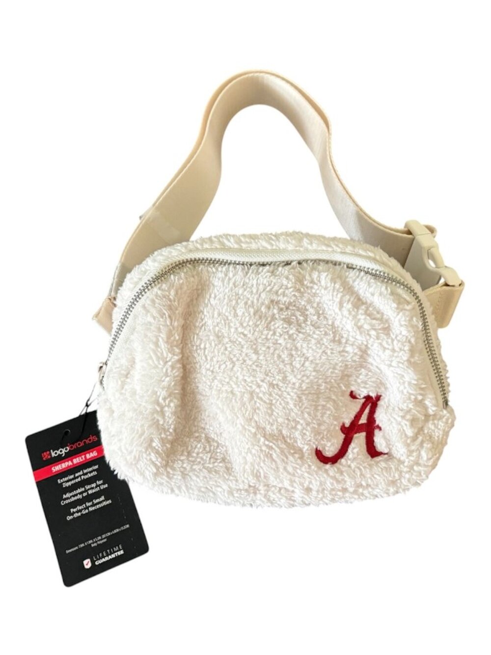 logobrands Logo Brands Alabama Crimson Tide Sherpa Belt Bag Crossbody Licensed